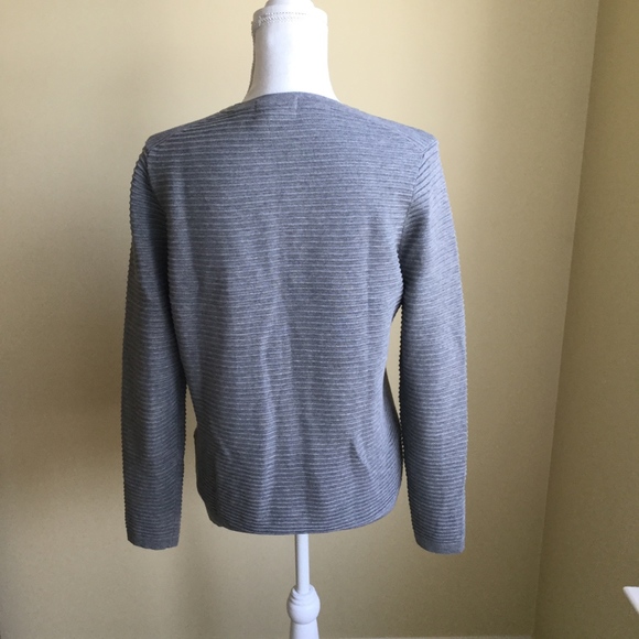 Lands' End Gray Cardigan, Sz Small, Button Front - Picture 4 of 5